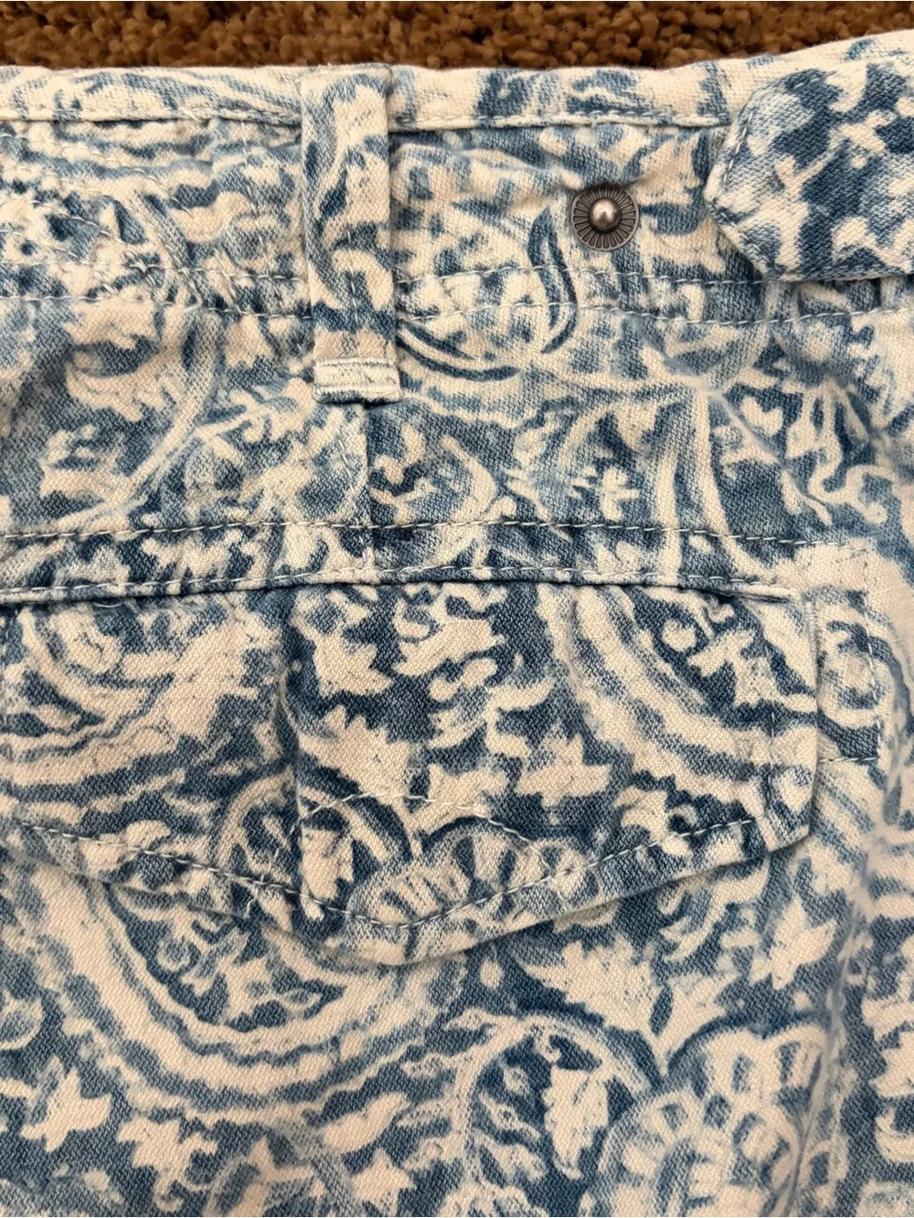 Vintage Lauren Jeans Co Ralph Lauren Paisley Cargo Pants Size 14 Cotton Linen